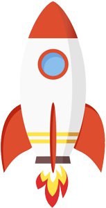 image of a cartoon rocket